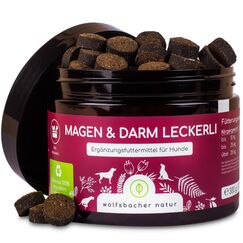 Magen & Darm Snacks für Hunde – 125 Präbiotische Leckerli für die Darmflora – Unterstützt Verdauung & festen KOT – Mit Hefeextrakt & Kräutern – Sanfte Darmkur & Schonkost