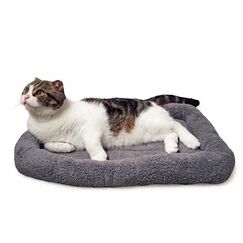 Namsan Katzenbett Hundebett Sanft Katzenkissen Plüsch Wärmematte für Kleinen Hunde/Katze/Hasen, 56CM X 41CM, Gray