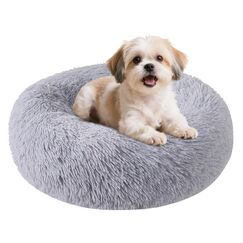 Nisrada Katzenbetten für Indoor-Katzen, 50cm, Hundebett für kleine Melium-große Hunde, waschbares, rundes Haustierbett für Welpen und Kätzchen, mit Rutschfester Unterseite