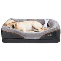 JOYELF XXLarge Orthopädisches Hundebett Memory Foam Hundebett & Hundesofa Gedächtnisschaum mit abnehmbarem waschbarem Bezug und Quietschspielzeug als Geschenk