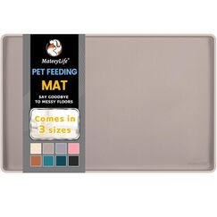 MateeyLife Napfunterlage Hund Groß, Napfunterlage Katzen, Hundenapf Kleine Hunde, Silikon Unterlage Hundenapf Grosse Hunde, rutschfeste Unterlage Katzennapf, Katzen Futternapf Matte, 45 x 30 cm