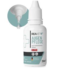 ReaVET Spezial Augentropfen für Hunde und Katzen 20 ml – bei gereizten Augen und Tränenflecken, Augenpflege mit kolloidalem Silber