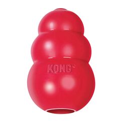 KONG Classic - Füllbares Hundespielzeug - Apportier- und Kauspielzeug für Hunde - Kann Mit Leckerlis Gefüllt Werden - Strapazierfähiges Naturkautschukmaterial - Für Kleine Hunde