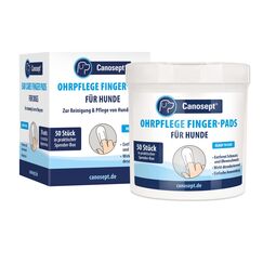 Canosept Ohrpflege Finger-Pads für Hunde 50 Stück - praktischer Hunde Ohrenreiniger Hund, Ohrreiniger für Hunde, Pflege & Hygiene