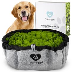 Tierfein Schnüffelteppich Hund – Intelligentes Hundespielzeug für kleine & große Hunde – waschbar & größenverstellbar – Welpenspielzeug & Intelligenztraining für Hunde