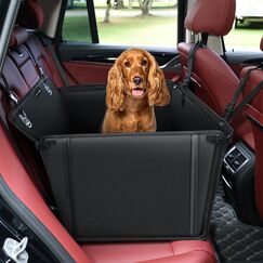 KYG Hunde Autositz Wasserdichter Rutschfester Haustier Autositz Kratzfester mit 4 Befestigungsgurten für die Rückbank Verstärkter Hundesitz Auto für Mittlere und Großer Hunde