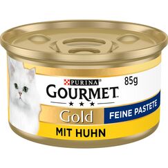 Gourmet Gold Feine Pastete Katzenfutter nass, mit Huhn, 12er Pack (12 x 85g)