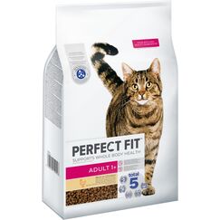 PERFECT FIT Adult Trockenfutter für erwachsene Katzen ab 1 Jahr - Huhn, 7 kg (1 Beutel)