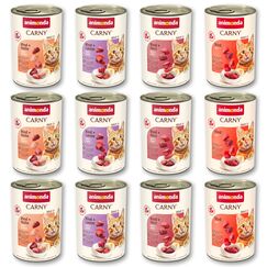 animonda Carny Adult Herzhafte Variation (12 x 400 g), Katzennassfutter für ausgewachsene Katzen, Nassfutter mit 100 % frischen, fleischlichen Zutaten, Katzenfutter ohne Getreide und Zucker