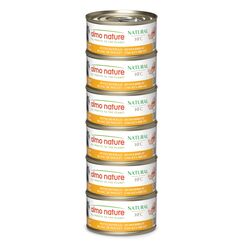 Almo Nature HFC Natural - Nassfutter für ausgewachsene Katzen - Hühnerbrust - Human Grade, Glutenfrei & Monoprotein - 6 x 70g