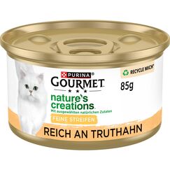 Gourmet Nature's Creation Katzennassfutter in Gelee naturbelassen, Truthahn, 12er Pack (12 x 85g)