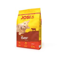 JosiCat Tasty Beef (1 x 10 kg) | Adult | Premium Trockenfutter für Katzen | mit herzhaftem Rind - sehr gut verträgliche Rezeptur | Powered by JOSERA | Katzenfutter | Alleinfuttermittel | 1er Pack