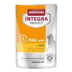 animonda INTEGRA PROTECT Katzenfutter nass Renal (Niere) mit Huhn (24 x 85g), vom Tierarzt empfohlen bei Niereninsuffizienz, mit Veterinären entwickeltes Diätalleinfutter für erwachsene Katzen