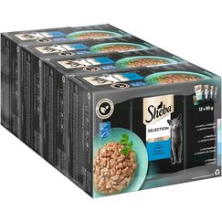 Sheba Selection Katzen Nassfutter im Portionsbeutel Fisch Variation (MSC) in Sauce Multipack 4x12x85g