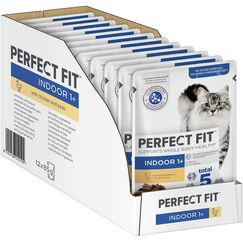 PERFECT FIT™ Katze Portionsbeutel Indoor mit Huhn 12 x 85g