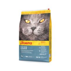 JOSERA Léger (1 x 10 kg) | Adult | Premium Trockenfutter für ausgewachsene sterilisierte oder übergewichtige Katzen | Geflügel | wenig Fett & viel Protein | weizenfrei | Katzenfutter | 1er Pack