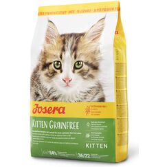 JOSERA Kitten grainfree (1 x 2 kg) | Kitten | Premium Trockenfutter für heranwachsende Katzen sowie Katzen-Mütter in der Säugezeit | Geflügel & Lachsöl | getreidefrei | Katzenfutter | 1er Pack