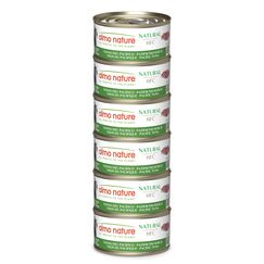 Almo Nature HFC Natural - Nassfutter für ausgewachsene Katzen - Pazifischer Thunfisch - Human Grade, Glutenfrei & Monoprotein - 6 x 70g