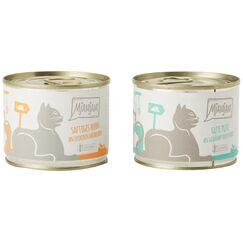 MjAMjAM - Premium Nassfutter für Katzen - Monopaket I - mit Huhn und Pute, 6er Pack (6 x 200 g), getreidefrei mit extra viel Fleisch