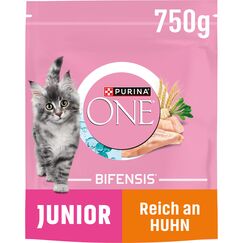 PURINA ONE BIFENSIS JUNIOR 1–12 Katzenfutter Kitten trocken, reich an Huhn, 6er Pack (6 x 750g)