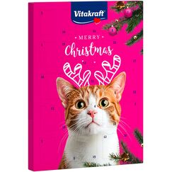Vitakraft Adventskalender für Katzen, für Weihnachten 2025, liebevoll zusammengestellte Auswahl leckerer Snacks, für die Vorweihnachtszeit, Katzenleckerlis, für alle Altersstufen (1x 363g)