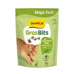 GimCat Gras Bits - Getreidefreier und vitaminreicher Katzensnack mit echtem Gras - 1 Beutel (1 x 425 g)