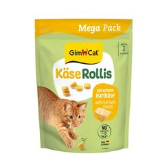 GimCat Käse Rollis - Getreidefreier und vitaminreicher Katzensnack mit echtem Hartkäse - 1 Beutel (1 x 425 g)