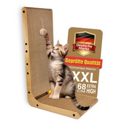 LINUMA® Kratzbrett 68cm hoch Kratzbretter Katze Katzenkratzbretter Kratzmöbel Kratzpappe für Katzen groß XXL Betten Decken & Möbel für Katzen Kratzmatte Katze