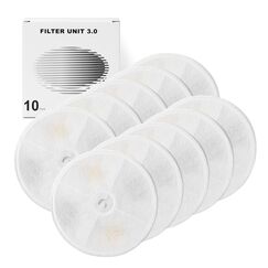 10 Stück Katzenbrunnen Filter, Filter unit 3.0 Harz und Aktivkohle Katzen Hunde Trinkbrunnen kompatibel mit 1,85L und 2L/1.8L Automatische intelligenter Katzenbrunnen