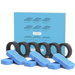 GOOSTOO Katzenbrunnen Filters, 6 Kohlefilters + 6 Schwammfilters, Dreifache Filtration, Hält das Wasser Frisch und Sauber, Geeignet für Trinkbrunnen für Katze (B0CGDWYJN7 B0C6XPFT7Q)