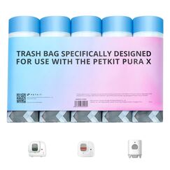 PETKIT Katzentoilettenbeutel mit Zugbändern, Beutel für Katzentoilette für Pura MAX 2 und Pura X,Kratzfest für Haustier Katze Hunde Hundekot Katzenstreu 5 Rollen*20 (100 Stück)
