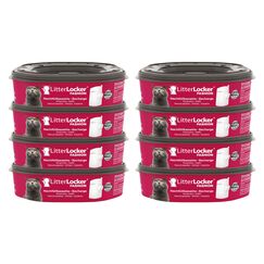 Litter Locker LitterLocker Fashion 8er-Pack Original Nachfüllkassetten, erspart den täglichen Gang zur Mülltonne, sauber und geruchlos, Schwarz