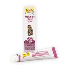 GimCat Malt-Soft Paste Extra - Anti-Hairball Katzensnack fördert Ausscheidung von Haarballen - 1 Tube (1 x 200 g)
