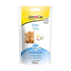 GimCat Kitten Tabs - Funktionaler Katzensnack speziell für junge Katzen ab der 6. Woche - 1 Beutel (1 x 40 g)
