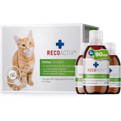 RECOACTIV Immun Tonicum für Katzen - 3 x 90 ml - Diät-Ergänzungsfuttermittel & Appetitanreger zur Anwendung bei Untergewicht, Mangelerscheinungen, gestörter Nahrungsaufnahme und in der Rekonvaleszenz