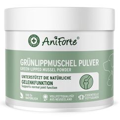 AniForte Grünlippmuschelpulver für Hunde & Katzen 250g - VERGLEICHSSIEGER 2023 Gelenkpulver in Vollfettqualität, unterstützt Gelenke & Agilität, Grünlippmuschel Pulver mit hoher Akzeptanz