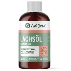 AniForte Lachsöl Hunde & Katzen 500ml – Natürlich & reich an Omega 3, in echter Lebensmittelqualität ohne Zusätze, frisch abgefüllt, Barf Ergänzung