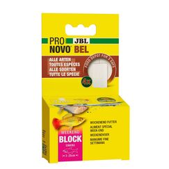 JBL PRONOVO BEL WEEKEND, Wochenendfutter für alle Süßwasser-Aquarienfische, 4 Futterblöcke