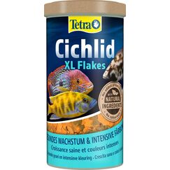 Tetra Cichlid XL Flakes - Fischfutter in Form großer Flocken für größere Cichliden und andere große Zierfische, 1 L Dose
