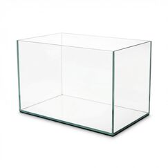 Pondlife Aquarium 30x20x20 cm, 12 Liter Glasbecken ohne Rahmen, 4 mm Floatglas, geschliffene Kanten, Süß- und Salzwasser geeignet, mit Unterlage