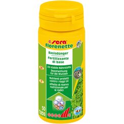 sera florenette 50 Tabletten für prächtige Wasserpflanzen im Aquarium, mit Nährstoffdepot an der Wurzel, Dünger für die Wurzeln, für Aquarienpflanzen, Small
