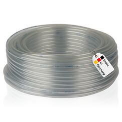 Teichpoint 25 m PVC Luftschlauch 4mm innen, 6mm aussen, glasklar transparent, Belüfterschlauch für Teiche und Aquarien Schlauch Rolle