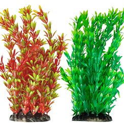 Vivifying K&uuml;nstliche Aquarium-Pflanzen, 2 St&uuml;ck 25cm Gro&szlig; Plastik-Pflanze f&uuml;r Fisch-Tanks