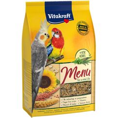 Vitakraft Men&uuml;, Vogelfutter f&uuml;r Gro&szlig;sittiche, mit Getreide und N&uuml;ssen, Gro&szlig;packung, ohne Zusatz von Zucker (1x 3kg)