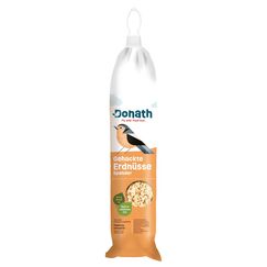 Donath Energie-Spender Erdnüsse - 500g - im praktischen Spender zum Aufhängen - reich an natürlichem Fett - wertvolles Ganzjahres Wildvogelfutter - aus unserer Manufaktur in Süddeutschland