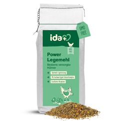Ida Plus Power Legemehl f&uuml;r H&uuml;hner - H&uuml;hnerfutter f&uuml;r optimale Legeleistung & Eibildung - ohne Gentechnik - Legehennenfutter mit wertvollen Kr&auml;utern - Beste Akzeptanz & besonders n&auml;hrstoffreich - 5kg