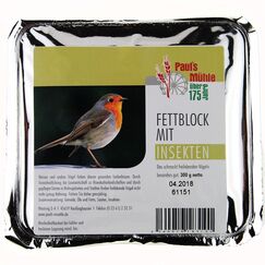 Paul's M&uuml;hle Fettblock mit Insekten (Vogelbuffet) 12 x 300 g