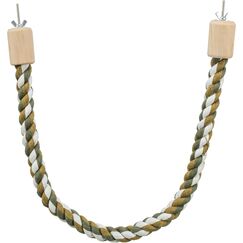 TRIXIE Tau-Sitzstange für Ziervögel - formbare Drahtverstärkung - praktische Schraubbefestigung - reine Baumwolle - beliebig positionierbar - 37 cm/ø 16 mm - 5160