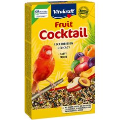 VITAKRAFT - Cocktail-Frucht &ndash; K&ouml;stliche Mischung aus Fr&uuml;chten und Samen in der Sonne &ndash; Komplettnahrung f&uuml;r Kanarienv&ouml;gel &ndash; 200 g