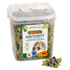 petifool Winterfit 430g - Ergänzungsfutter für Nager - natürliches Nagerfutter für Kaninchen, Meerschweinchen, Hamster, Chinchilla & mehr - ohne künstliche Zusätze - 100% Natur - artgerechtes Futter